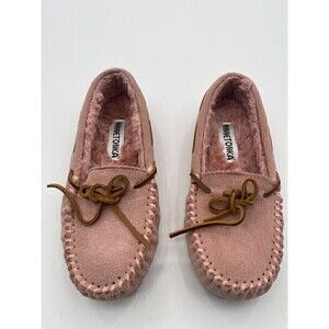 Minnetonka Cally Faux Fur Slipper Pink Blush Women 6M